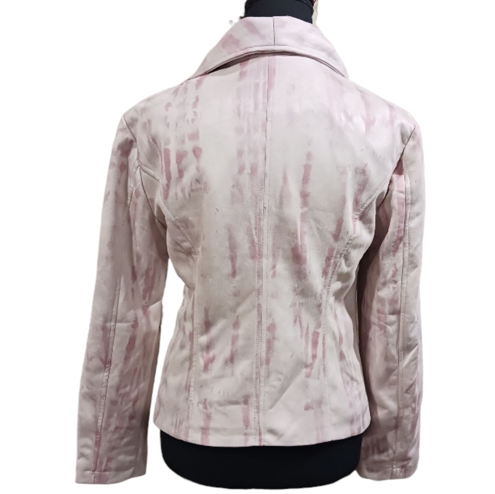 VENUS Tie Dye Faux Suede Moto Jacket - Picture 4 of 11